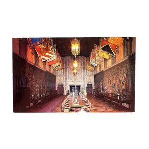 Vintage Postcard Hearst San Simeon CA Historical Monument Refectory P32577